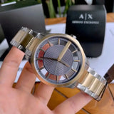 Armani Exchange Hampton Chronograph Grey Dial Two Tone Steel Strap Watch For Men - AX2403 Buy Now By Armani Exchange