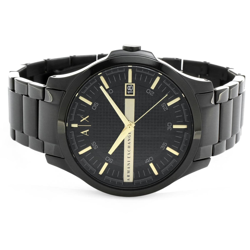 Armani Exchange Hampton Chronograph Black Dial Black Steel Strap Watch For Men - AX2413 Buy Now By Armani Exchange