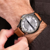 Armani Exchange Hampton Chronograph Grey Dial Brown Leather Strap Watch For Men - AX2414 Buy Now By Armani Exchange