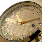 Armani Exchange Hampton Chronograph Gold Dial Gold Steel Strap Watch For Men - AX2415 Buy Now By Armani Exchange