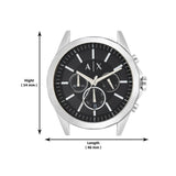 Armani Exchange Drexler Chronograph Black Dial Silver Steel Strap Watch for Men - AX2600 Buy Now By Armani Exchange