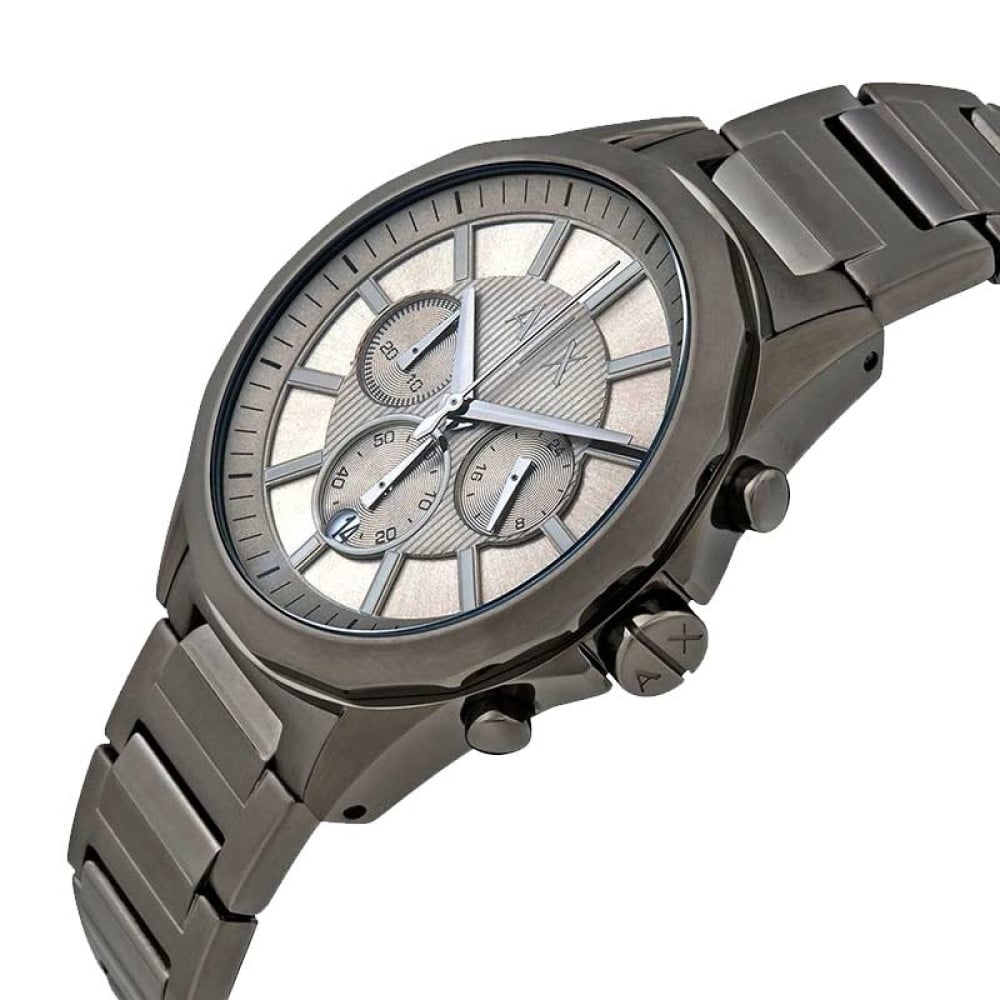 Armani Exchange Drexler Chronograph Grey Dial Grey Steel Strap Watch For Men - AX2603 Buy Now By Armani Exchange