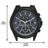 Armani Exchange Drexler Chronograph Black Dial Black Steel Strap Watch For Men - AX2639 Buy Now By Armani Exchange