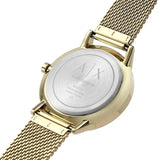 Armani Exchange Cayde Chronograph Black Dial Gold Mesh Strap Watch For Men - AX2715 Buy Now By Armani Exchange