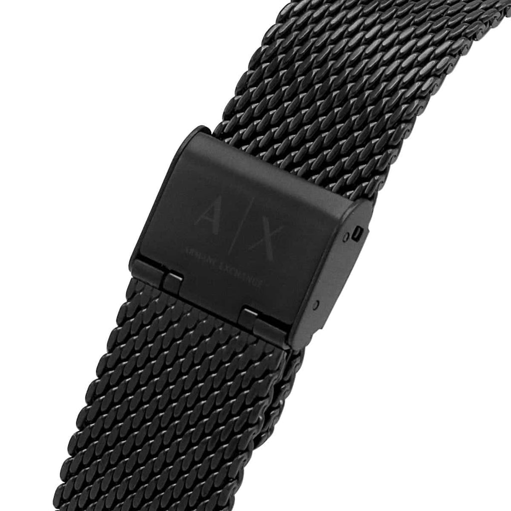 Armani Exchange Cayde Chronograph Black Dial Black Mesh Strap Watch For Men - AX2716 Buy Now By Armani Exchange