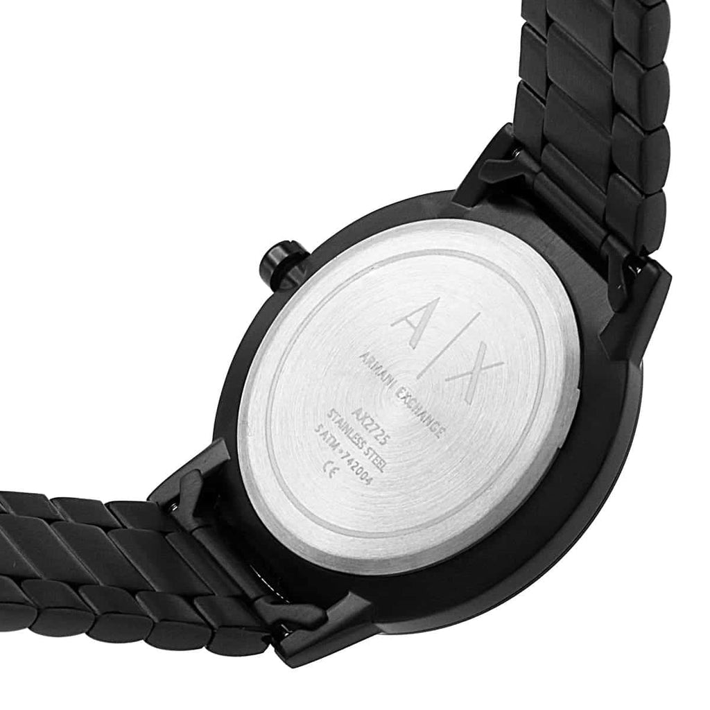 Armani Exchange Cayde Multicolor Dial Black Steel Strap Watch For Men - AX2725 Buy Now By Armani Exchange