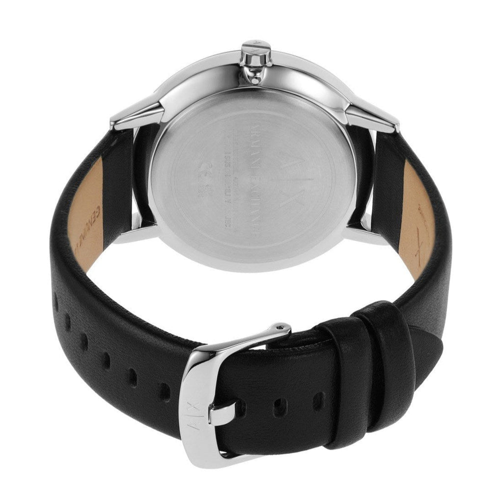 Armani Exchange Cayde Chronograph Black Dial Black Leather Strap Watch for Men - AX2745 Buy Now By Armani Exchange