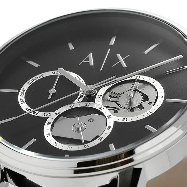 Armani Exchange Cayde Chronograph Black Dial Black Leather Strap Watch for Men - AX2745 Buy Now By Armani Exchange