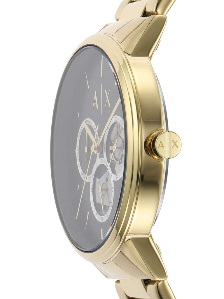 Armani Exchange Cayde Chronograph Black Dial Gold Steel Strap Watch for Men - AX2747 Buy Now By Armani Exchange