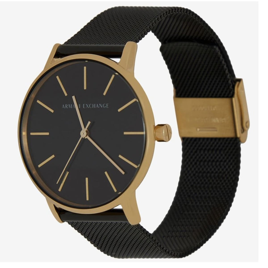 Armani Exchange Lola Three Hand Black Dial Black Mesh Strap Watch For Women - AX5548 Buy Now By Armani Exchange