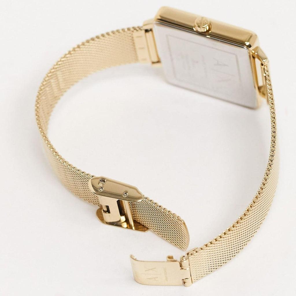 Armani Exchange Lola Quartz Gold Dial Gold Mesh Strap Watch For Women - AX5801 Buy Now By Armani Exchange