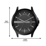 Armani Exchange Hampton Black Dial Black Steel Strap Watch For Men - AX7101 Buy Now By Armani Exchange