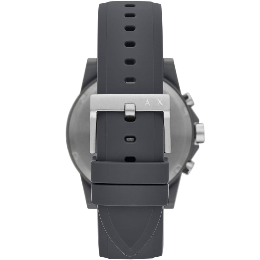 Armani Exchange Outerbanks Chronograph Grey Dial Grey Silicone Strap Watch For Men - AX7123 Buy Now By Armani Exchange