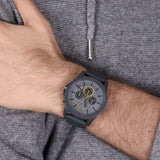 Armani Exchange Outerbanks Chronograph Grey Dial Grey Silicone Strap Watch For Men - AX7123 Buy Now By Armani Exchange