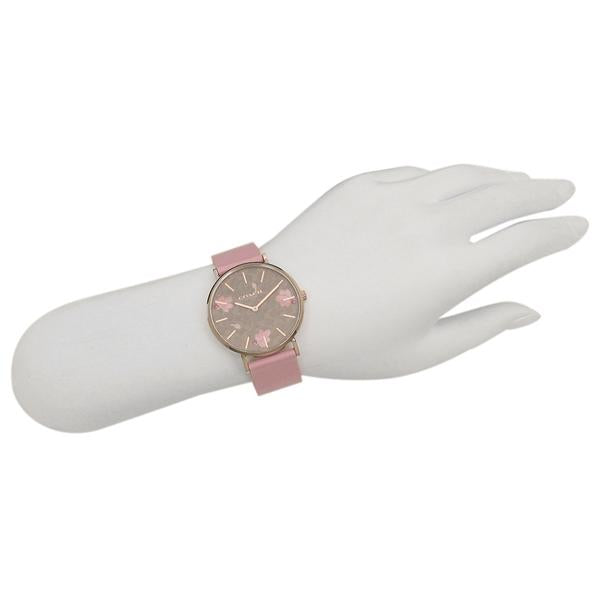 Coach Perry Floral Motif Fawn Dial Pink Leather Strap Watch for Women - 14503442 Buy Now By Coach