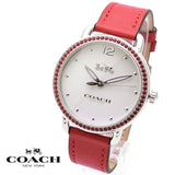 Coach Delancey White Dial Red Leather Strap Watch for Women - 14502878 Buy Now By Coach