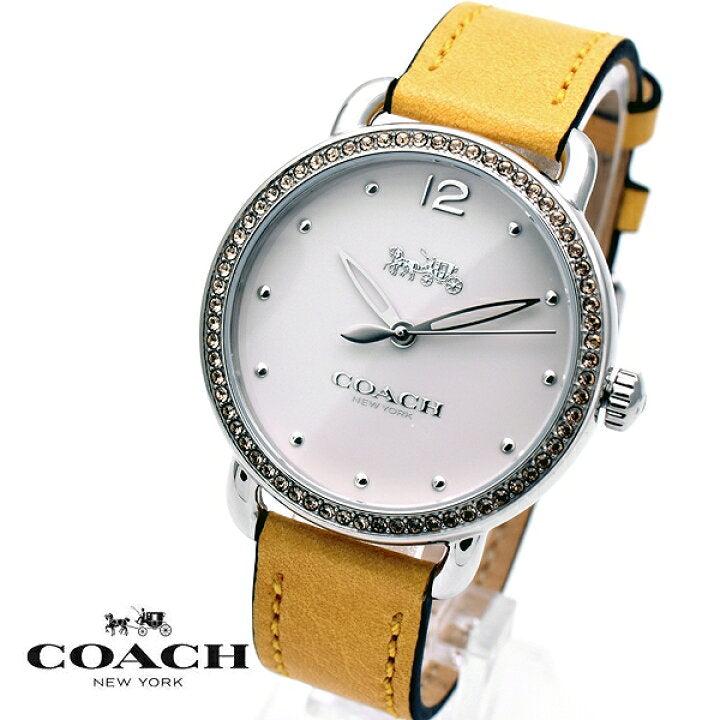 Coach Delancey White Dial Yellow Leather Strap Watch for Women - 14502882 Buy Now By Coach