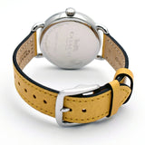 Coach Delancey White Dial Yellow Leather Strap Watch for Women - 14502882 Buy Now By Coach