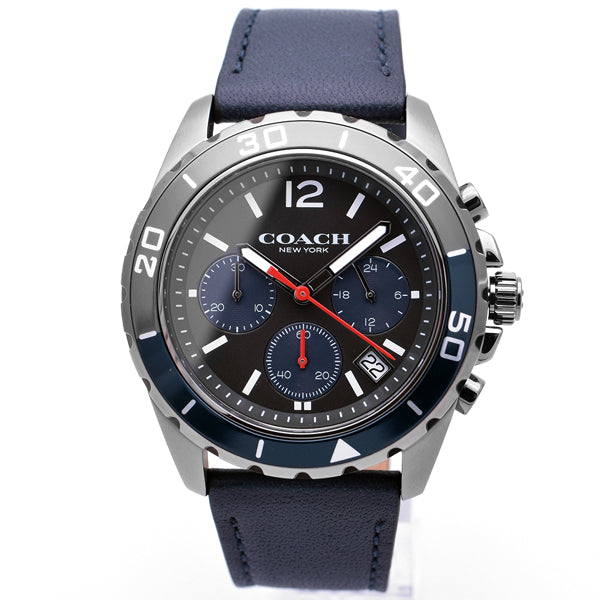 Coach Kent Grey Dial Blue Leather Strap Watch for Men - 14602558 Buy Now By Coach