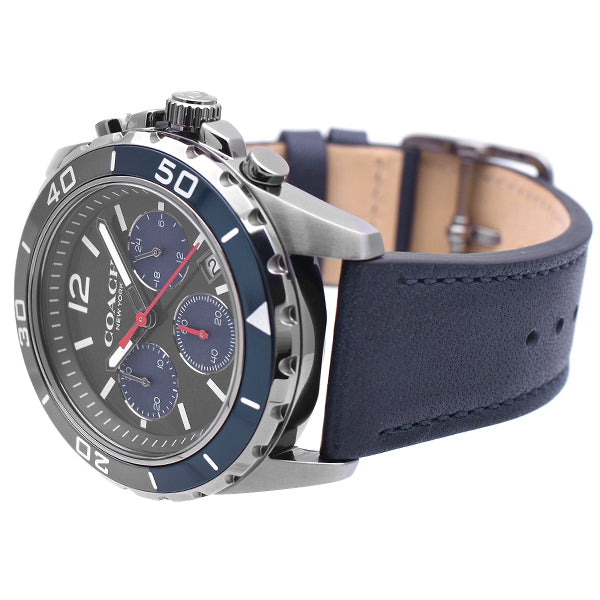 Coach Kent Grey Dial Blue Leather Strap Watch for Men - 14602558 Buy Now By Coach