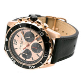 Coach Kent Chronograph Rose Gold Dial Black Leather Strap Watch for Men - 14602559 Buy Now By Coach