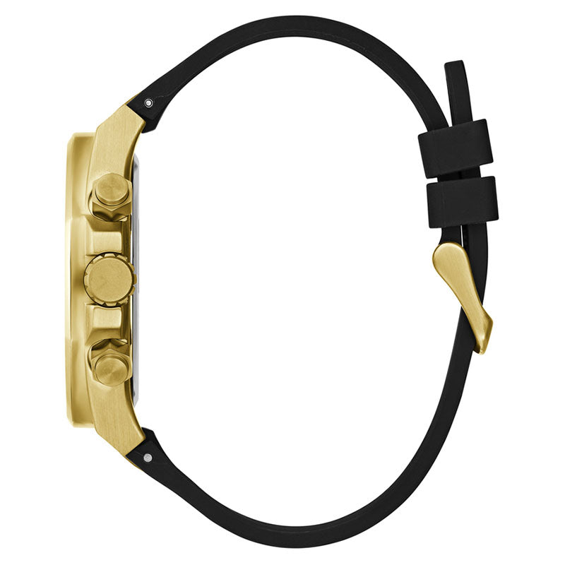 Guess Empire Chronograph Quartz Black Dial Black Silicon Strap Watch For Men - GW0583G2 Buy Now By Guess