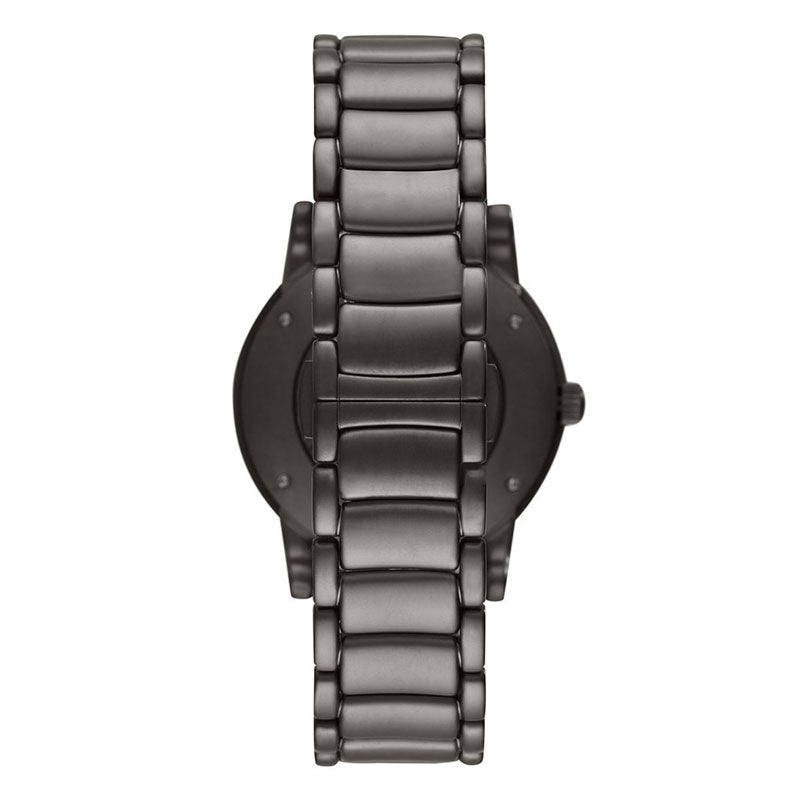 Emporio Armani Meccanico Automatic Black Dial Black Steel Strap Watch For Men - AR60010 Buy Now By Emporio Armani