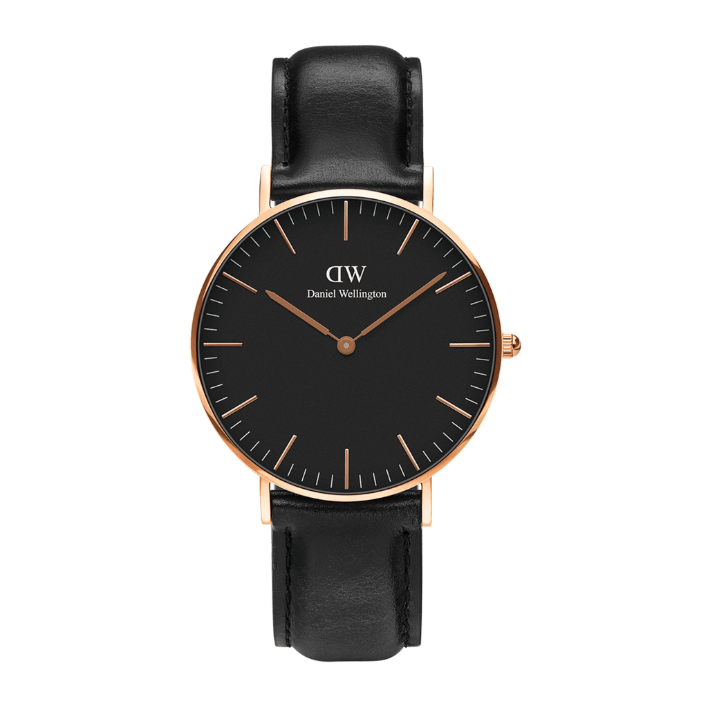 Daniel Wellington Classic Sheffield Black Dial Black Leather Strap Watch For Men - DW00100127 Buy Now By Daniel Wellington