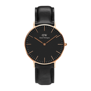 Daniel Wellington Classic Sheffield Black Dial Black Leather Strap Watch For Men - DW00100127 Buy Now By Daniel Wellington