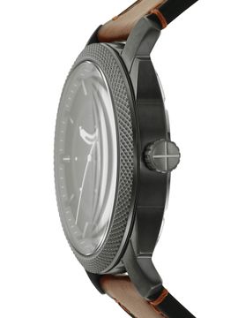 Fossil Machine Chronograph Black Dial Brown Leather Strap Watch for Men - FS5234 Buy Now By Fossil