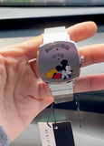 Gucci Grip Disney Mickey Mouse Silver Dial Silver Steel Strap Watch For Women - YA157418 Buy Now By Gucci