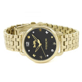 Coach Delancey Black Dial Gold Steel Strap Watch for Women - 14502813 Buy Now By Coach