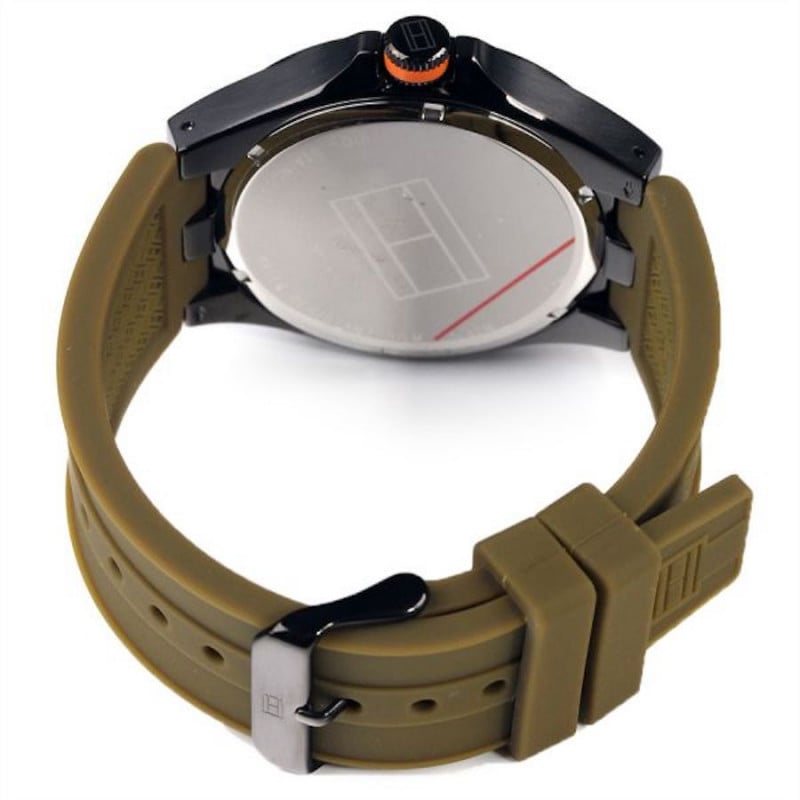 Tommy Hilfiger Drew Black Dial Green Rubber Strap Watch for Men - 1791065 Buy Now By Tommy Hilfiger