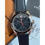 Coach Sullivan Chronograph Black Dial Black Leather Strap Watch for Men - 14602087 Buy Now By Coach