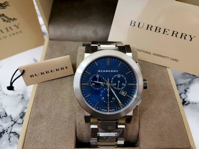 Burberry The City Blue Dial Silver Steel Strap Watch for Men - BU9363 Buy Now By Burberry
