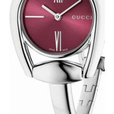 Gucci Horsebit Quartz Red Dial Silver Steel Strap Watch For Women - YA139502 Buy Now By Gucci