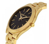 Michael Kors Runway Black Dial Gold Steel Strap Watch for Women - MK3478 Buy Now By Michael Kors