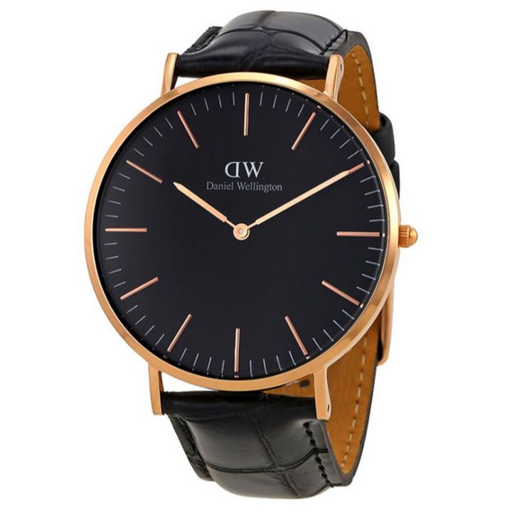 Daniel Wellington Classic Sheffield Black Dial Black Leather Strap Watch For Women - DW00100139 Buy Now By Daniel Wellington