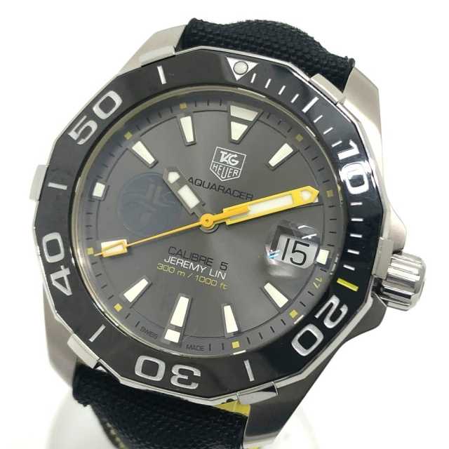Tag Heuer Aquaracer Jeremy Lin Special Edition Grey Dial Black Nylon Strap Watch for Men - WAY211F.FC6362 Buy Now By Tag Heuer