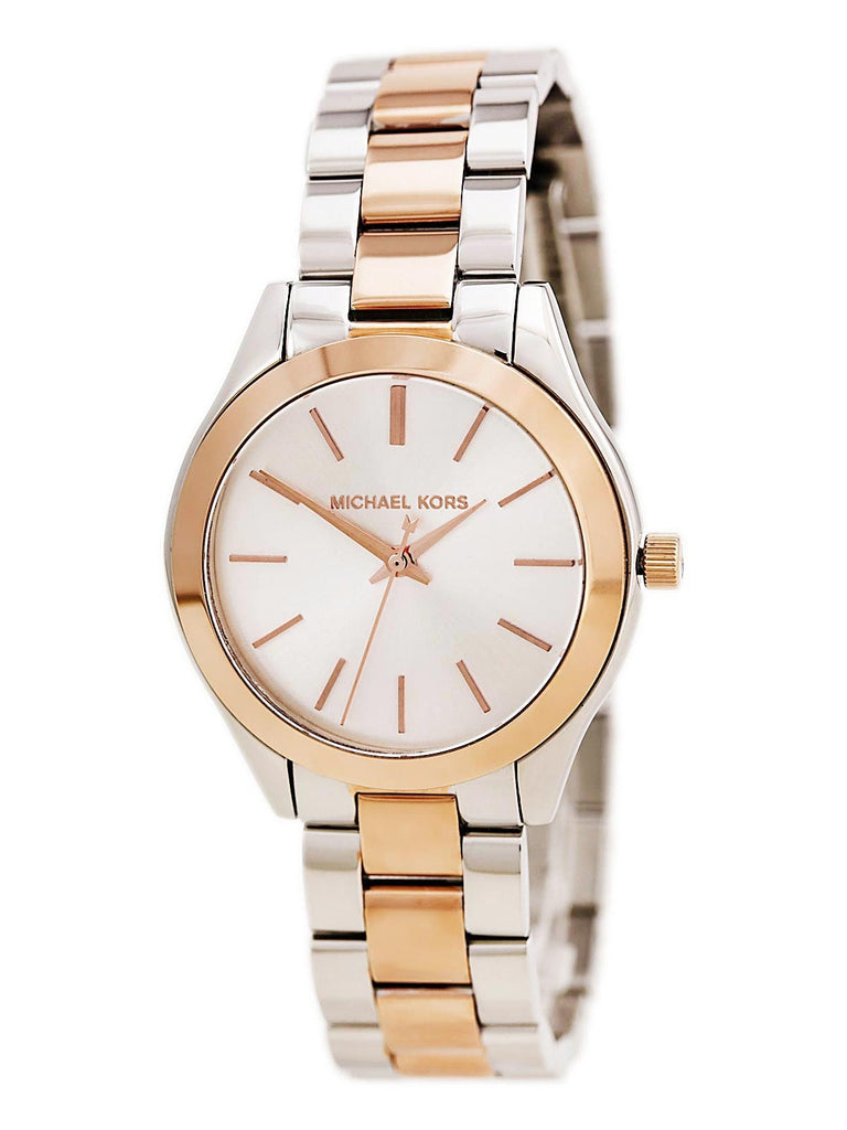 Michael Kors Runway White Dial Two Tone Stainless Steel Strp Watch for Women - MK3204A Buy Now By Michael Kors