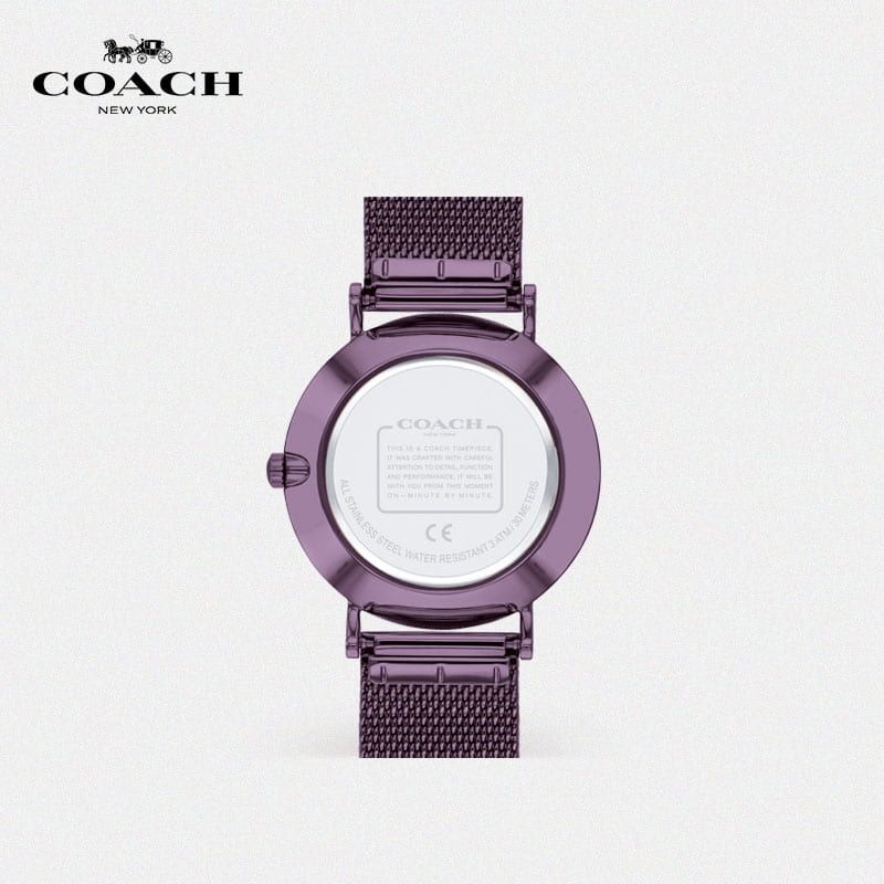 Coach Perry Purple Dial Purple Mesh Bracelet Watch for Women - 14503484 Buy Now By Coach