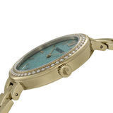 Swarovski Daytime Crystals Turquoise Dial Gold Steel Strap Watch for Women - 5182212 Buy Now By Swarovski