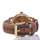 Burberry Utilitarian White Dial Multicolor Leather Strap Watch for Women - BU7853 Buy Now By Burberry