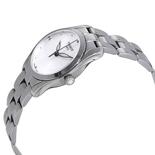 Tissot T Wave Diamonds White Dial Silver Steel Strap Watch For Women - T112.210.11.036.00 Buy Now By Tissot