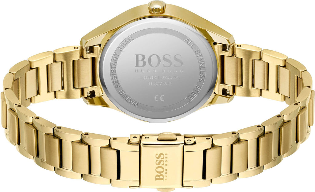 Hugo Boss Grand Course Gold Dial Gold Steel Strap Watch for Women - 1502584 Buy Now By Hugo Boss