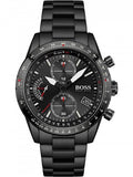 Hugo Boss Pilot Edition Chronograph Black Dial Black Steel Strap Watch for Men - 1513854 Buy Now By Hugo Boss