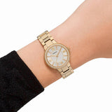 Fossil Virginia White Dial Gold Steel Strap Watch for Women - ES3283 Buy Now By Fossil