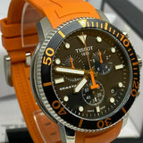 Tissot Seastar 1000 Chronograph Black Dial Orange Rubber Strap Watch For Men - T120.417.17.051.01 Buy Now By Tissot
