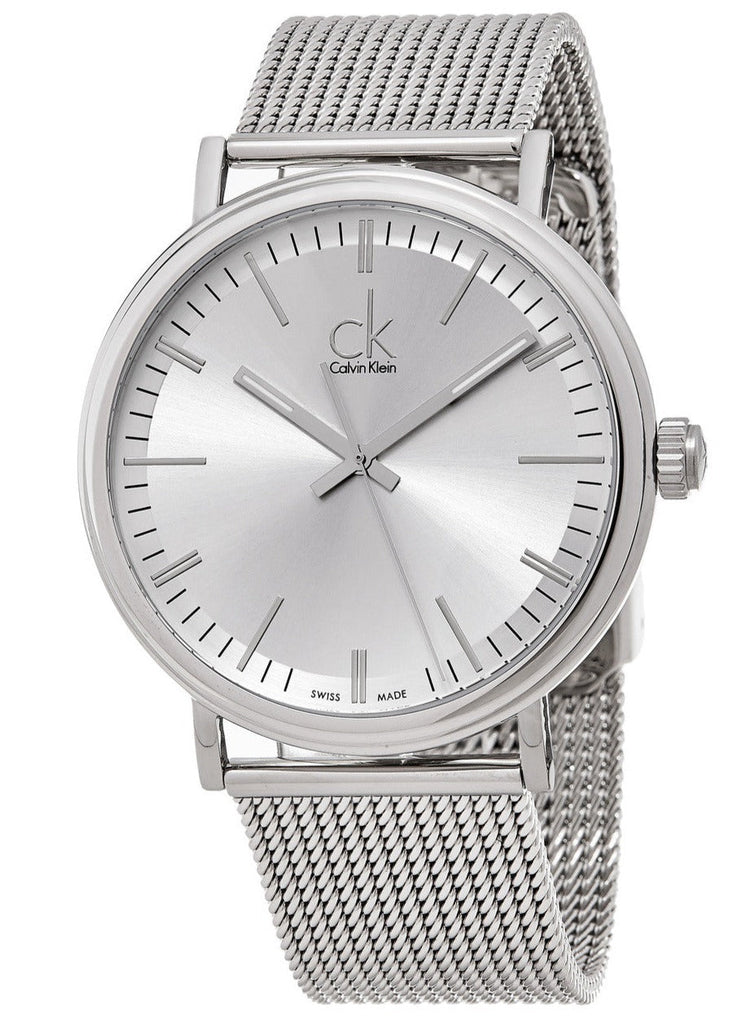Calvin Klein Surround Silver Dial Silver Mesh Bracelet Watch for Men - K3W21126 Buy Now By Calvin Klein