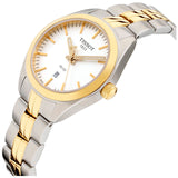 Tissot T Classic PR 100 Sport Chic White Dial Two Tone Steel Strap Watch For Women - T101.210.22.031.00 Buy Now By Tissot